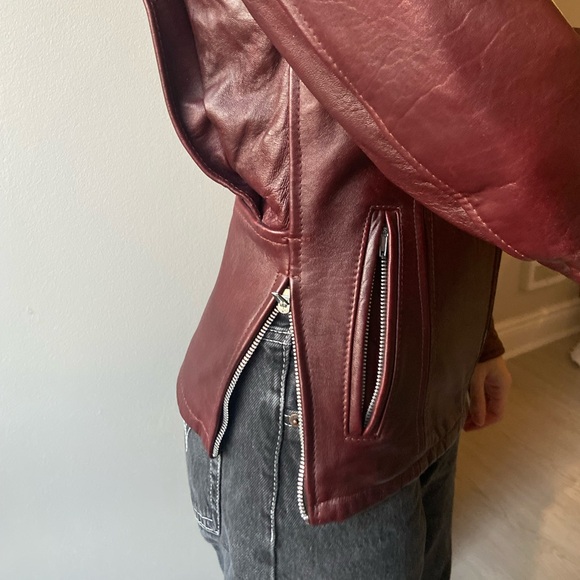 Oxblood vintage leather jacket - Picture 14 of 16